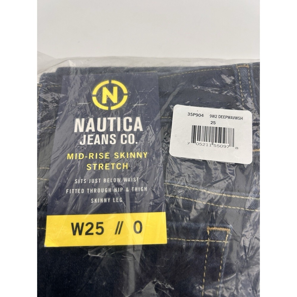 Nautica Women's Jeans Co. True Flex Mid-Rise Skinny Denim Waist 25